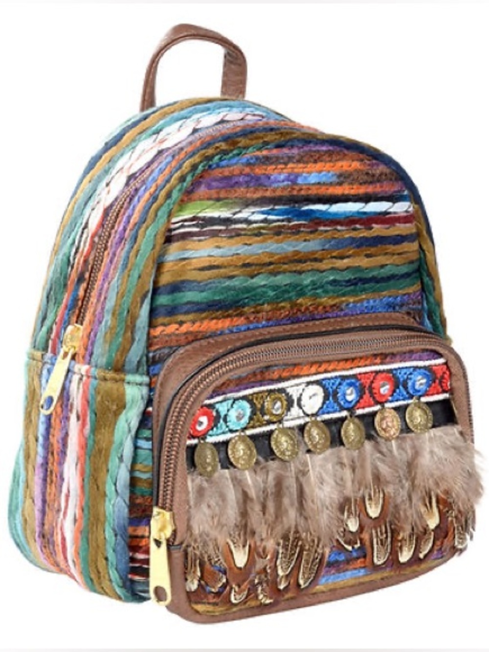 NWOT! Boho Multicolor MINI Backpack